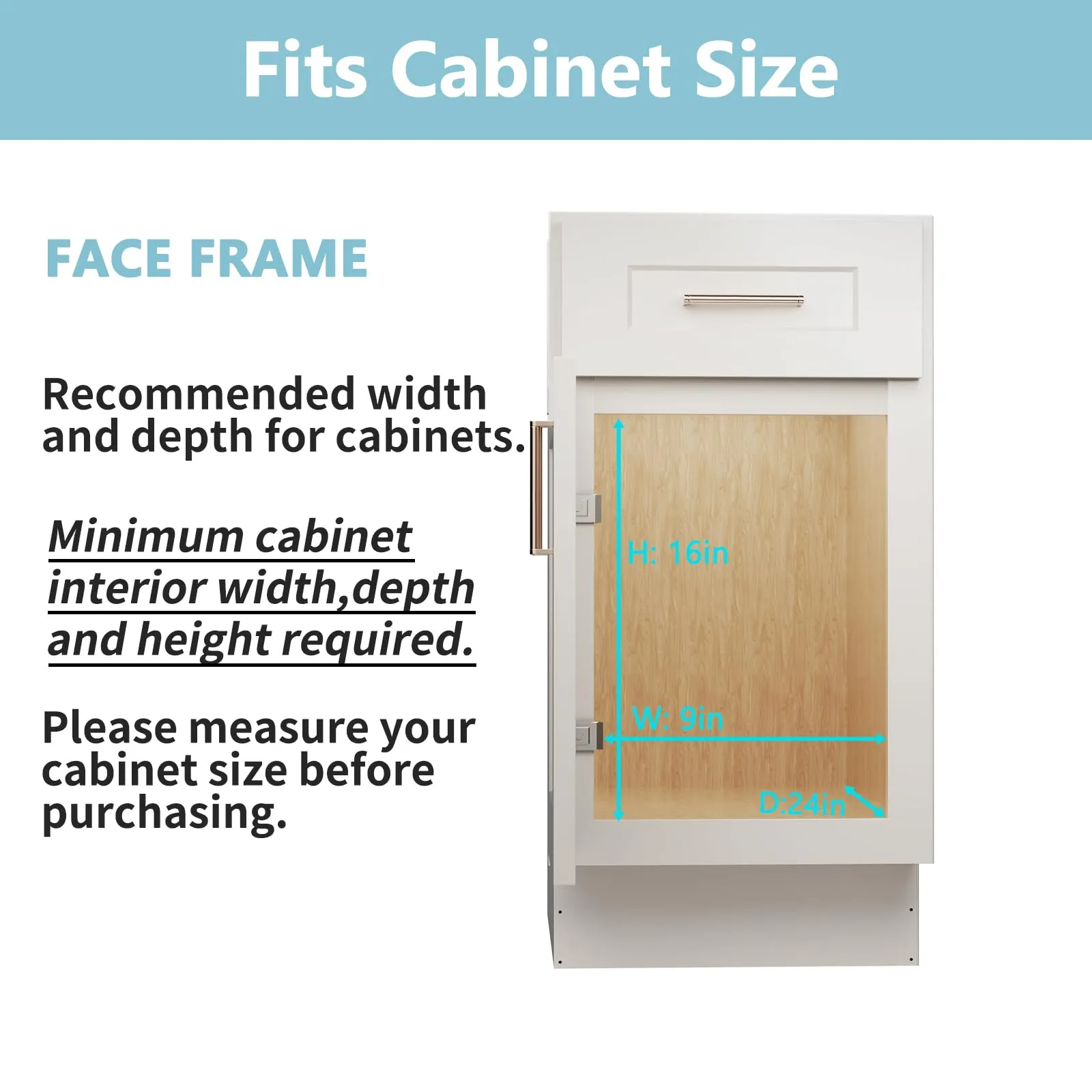 2 Tier Pull Out Drawers For Kitchen Cabinets with Wooden Handle