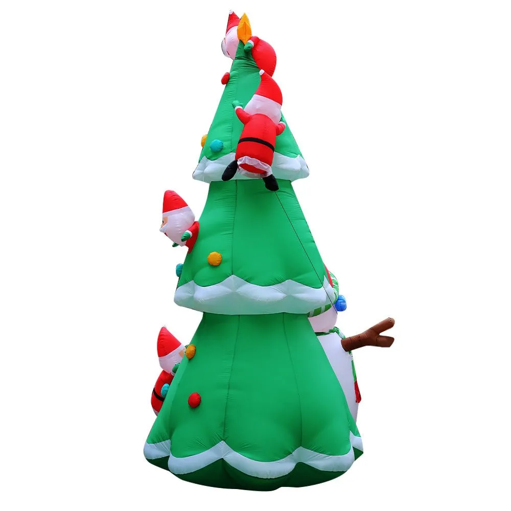 5M Christmas Inflatable Santa on Christmas Tree Xmas Decor LED