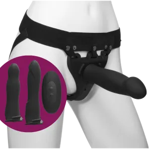 Body Extensions Be Naughty Strap-On Set with Vibrating Harness