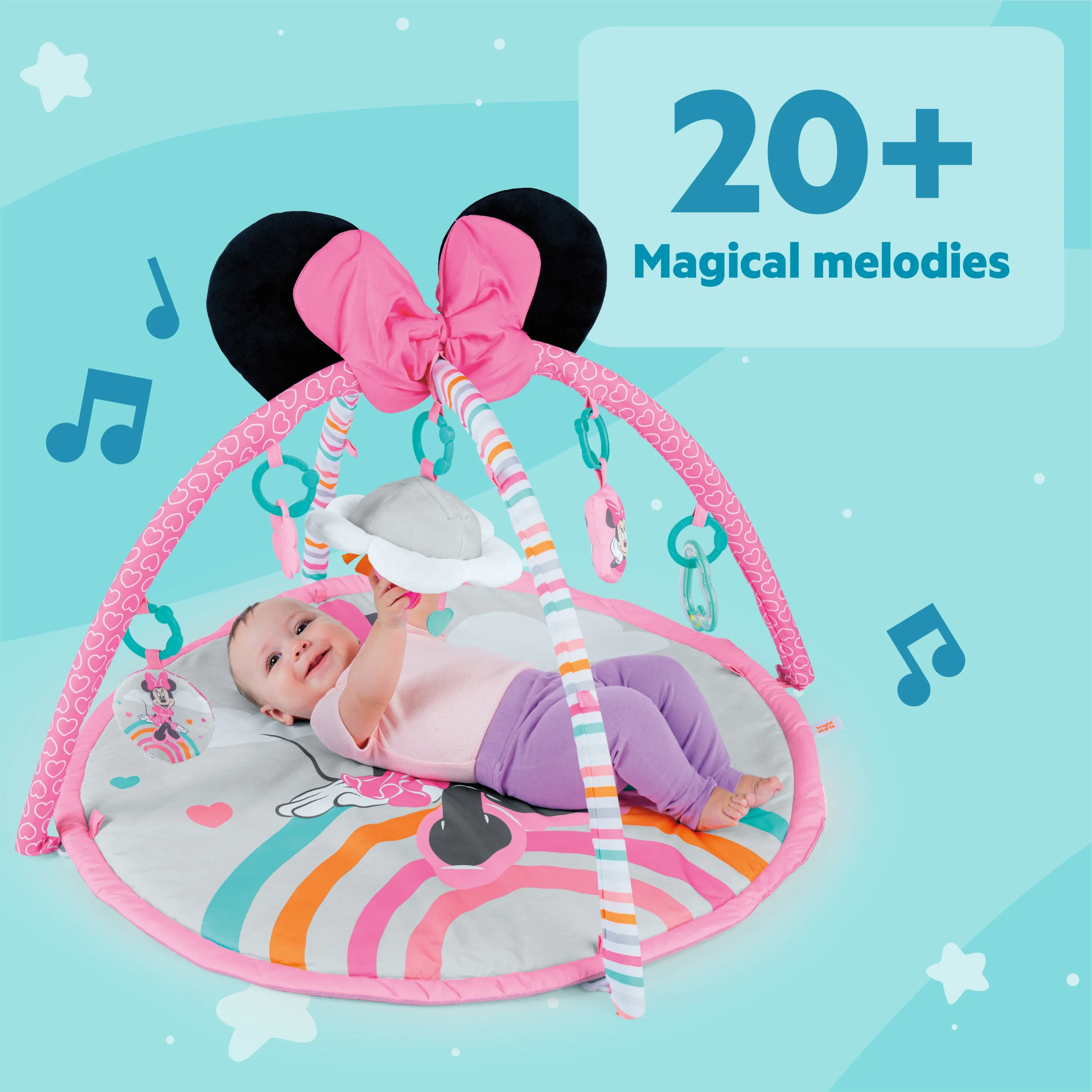 Bright Starts Disney Baby MINNIE MOUSE Forever Besties Activity Gym, Pink