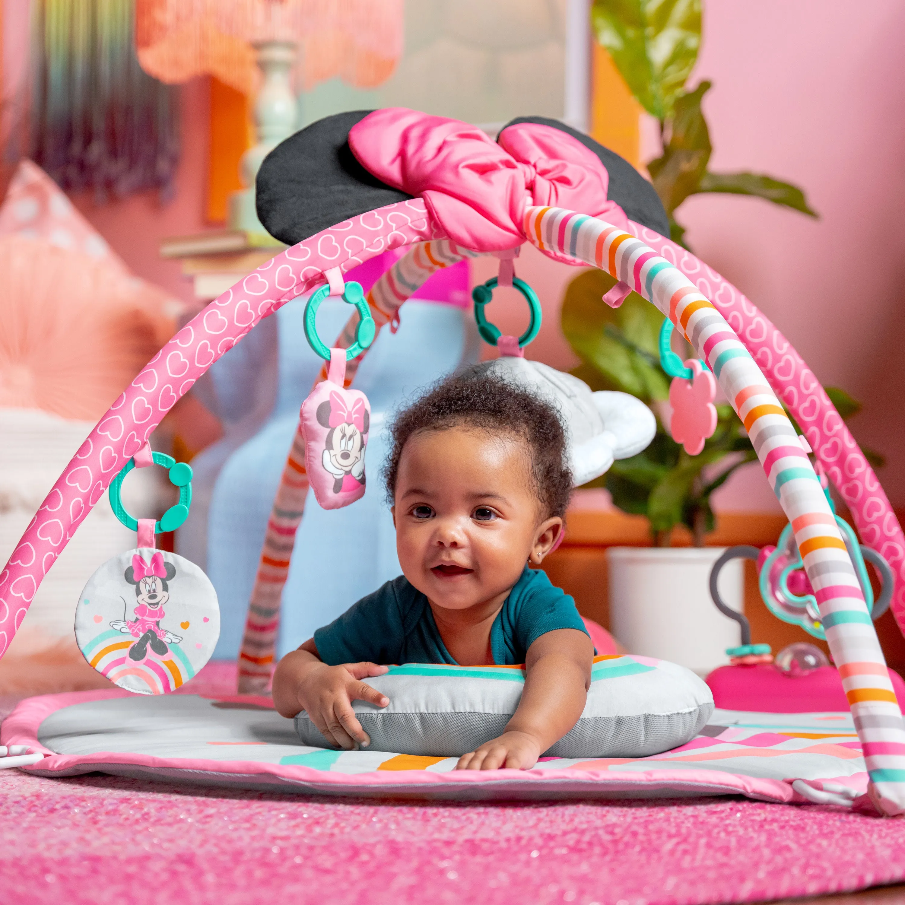 Bright Starts Disney Baby MINNIE MOUSE Forever Besties Activity Gym, Pink