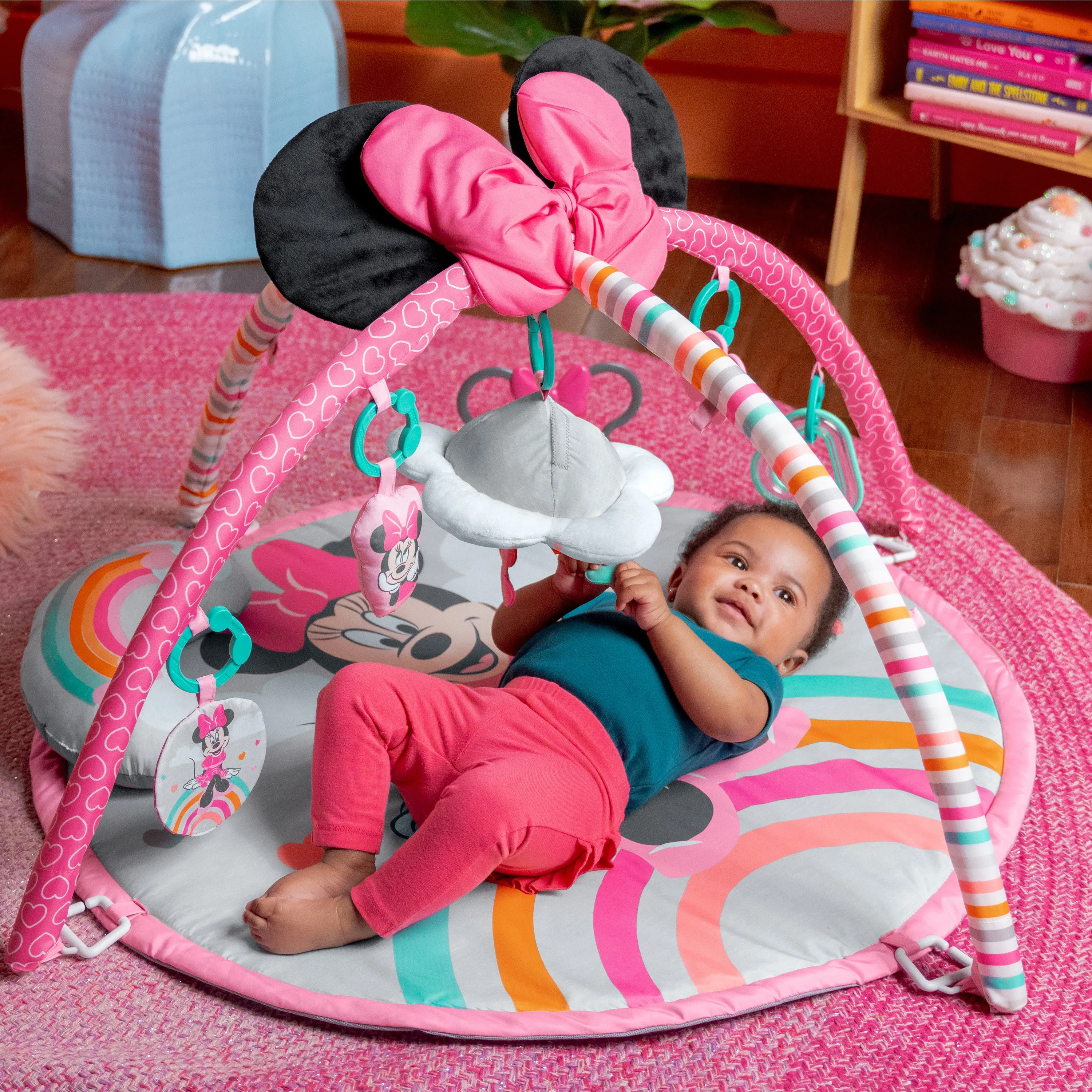 Bright Starts Disney Baby MINNIE MOUSE Forever Besties Activity Gym, Pink