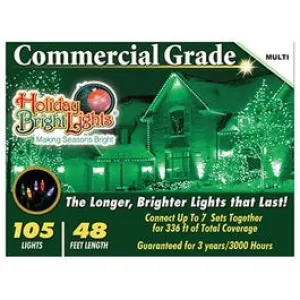 Christmas Light Set, Commercial-Grade, Multi, 105-Ct.