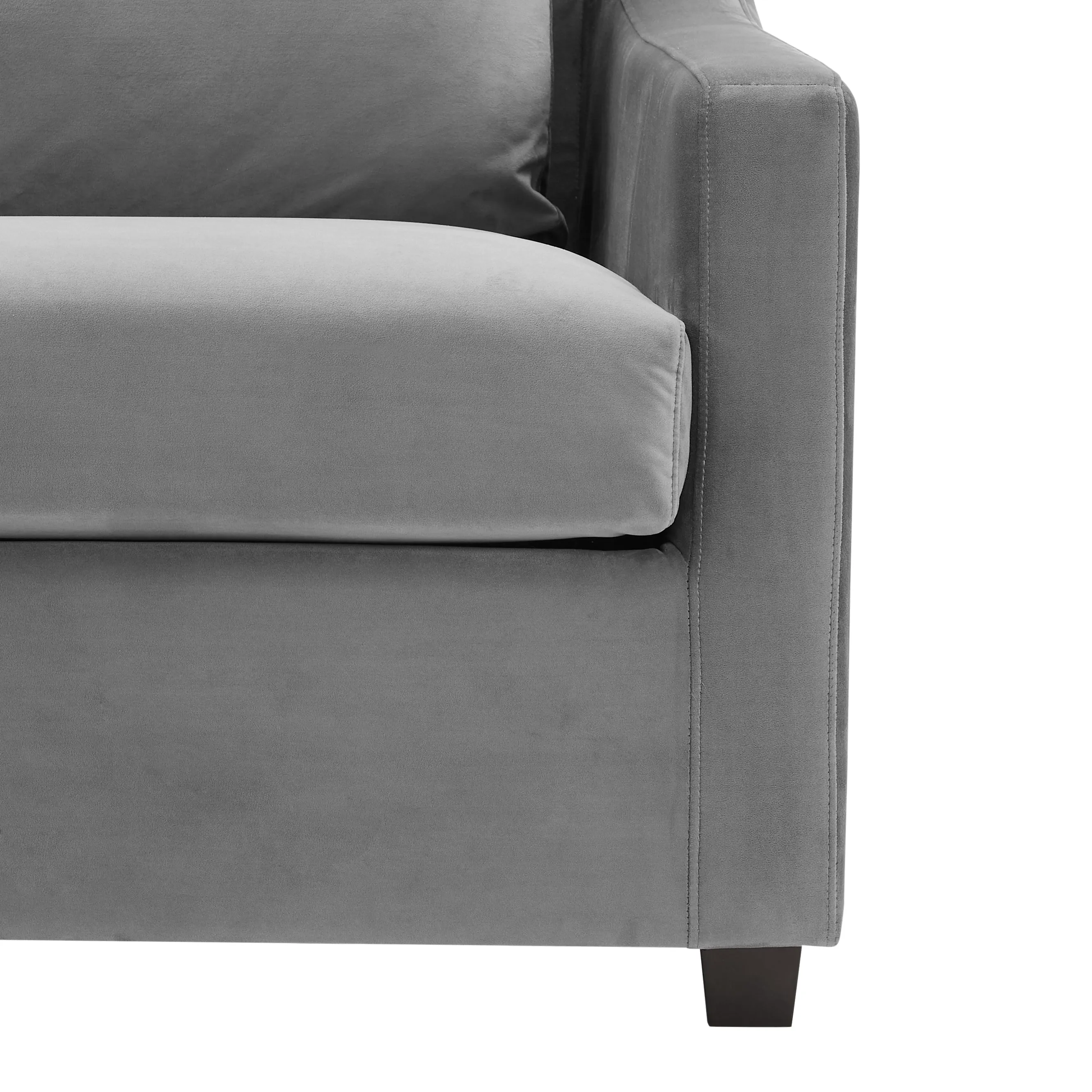 Cooper Velvet Pull Out Sofa Bed With Mattress, Grey Velvet