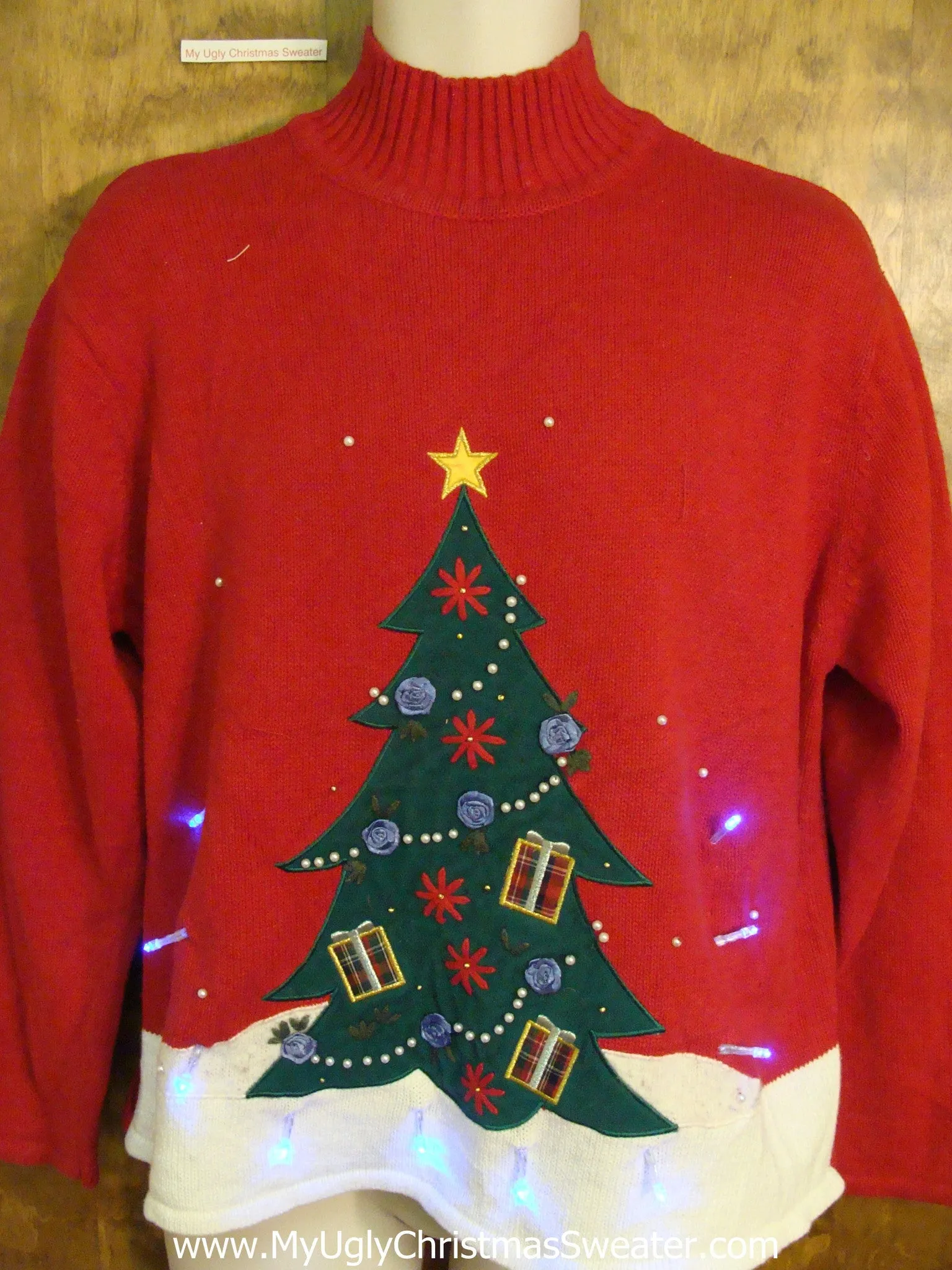 Cute Tree Light Up Ugly Xmas Sweater