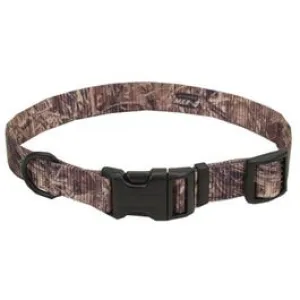 Dog Collar, Adjustable, Mossy Oak, 1 x 14-20-In.