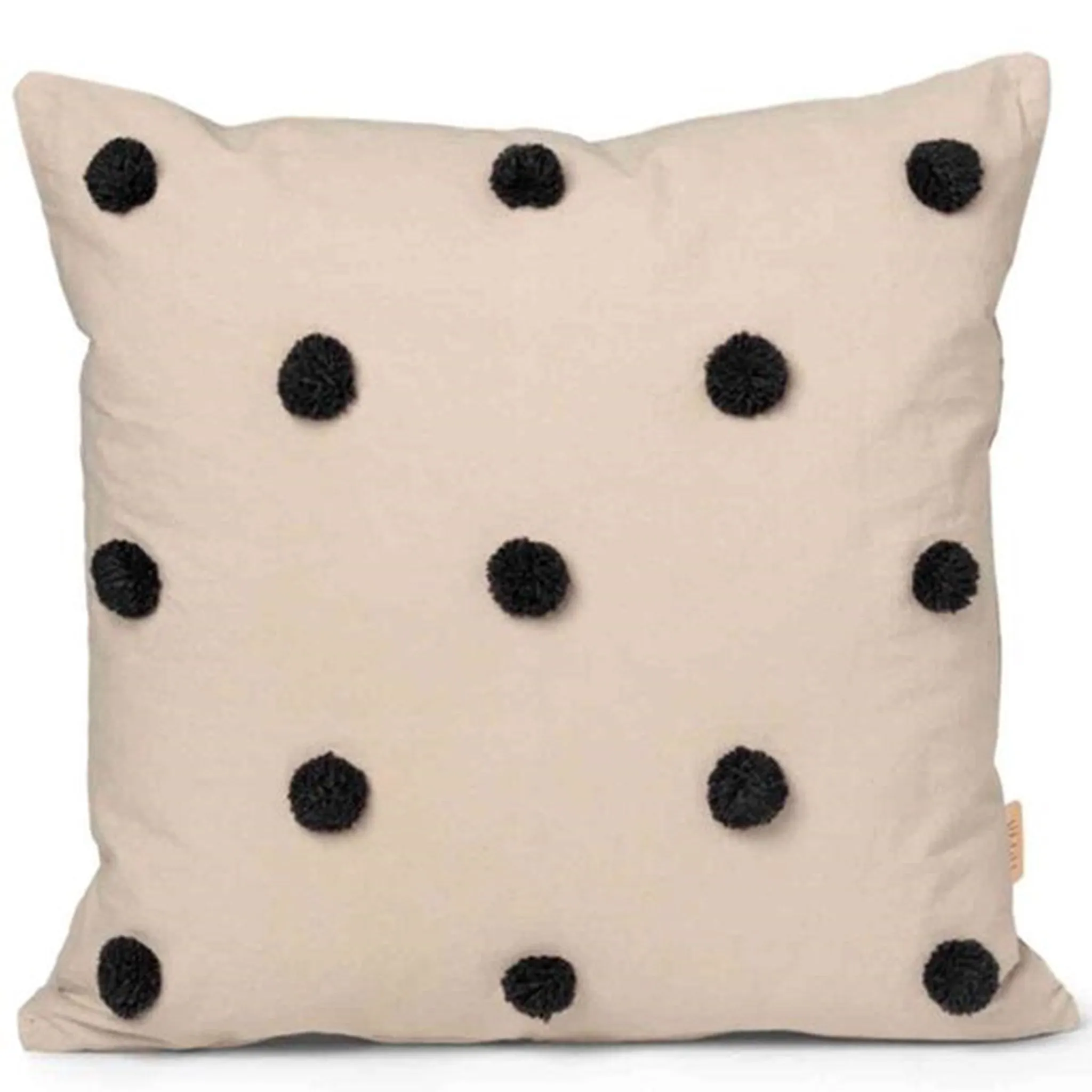 Ferm Living Dot Tufted Cushion Sand/Black