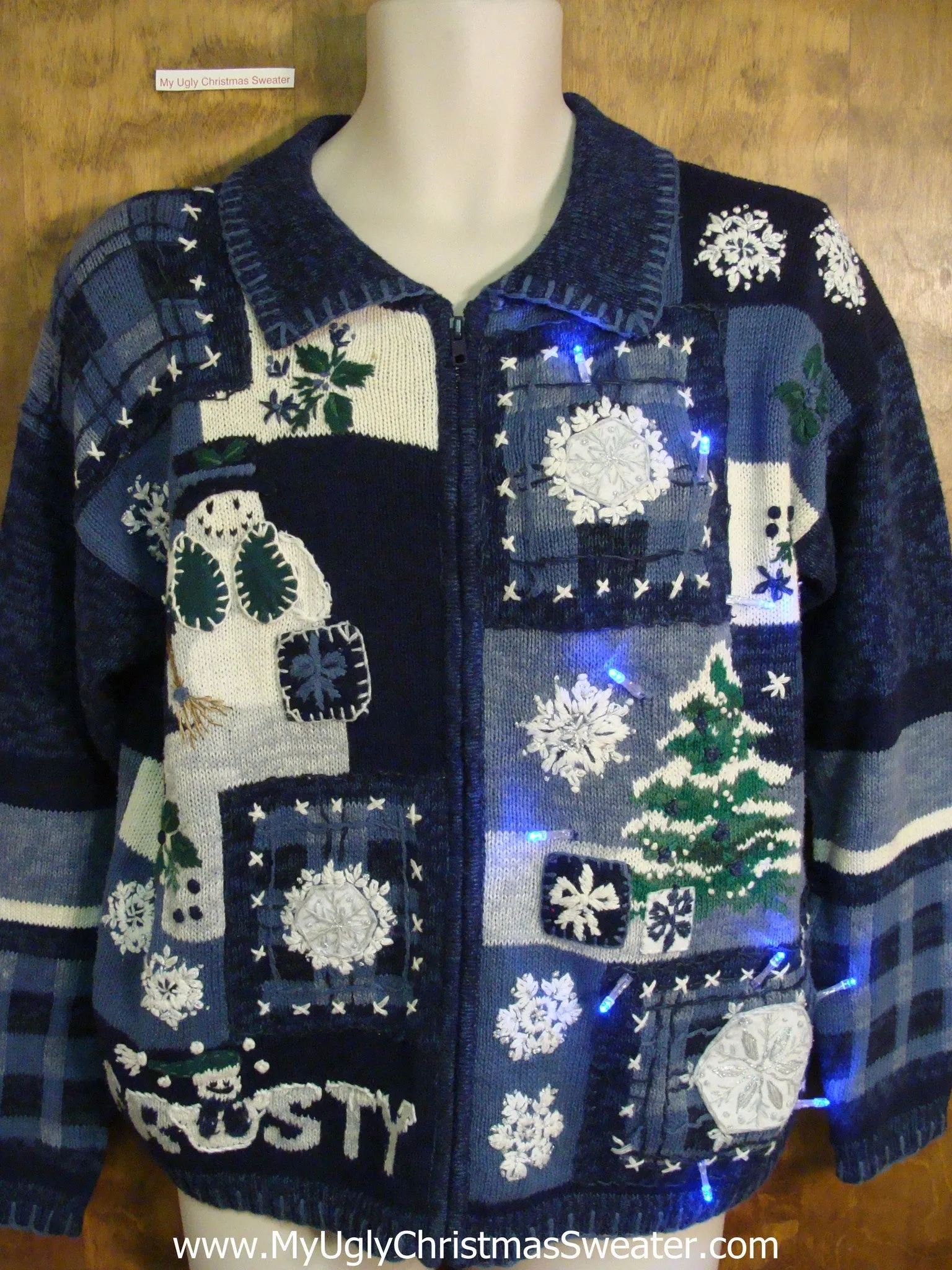 FROST Snowman Light Up Cheesy Christmas Sweater