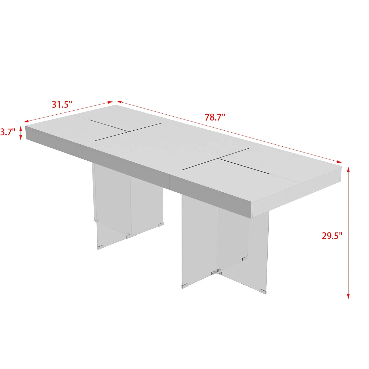 Glass Base Writing Desk