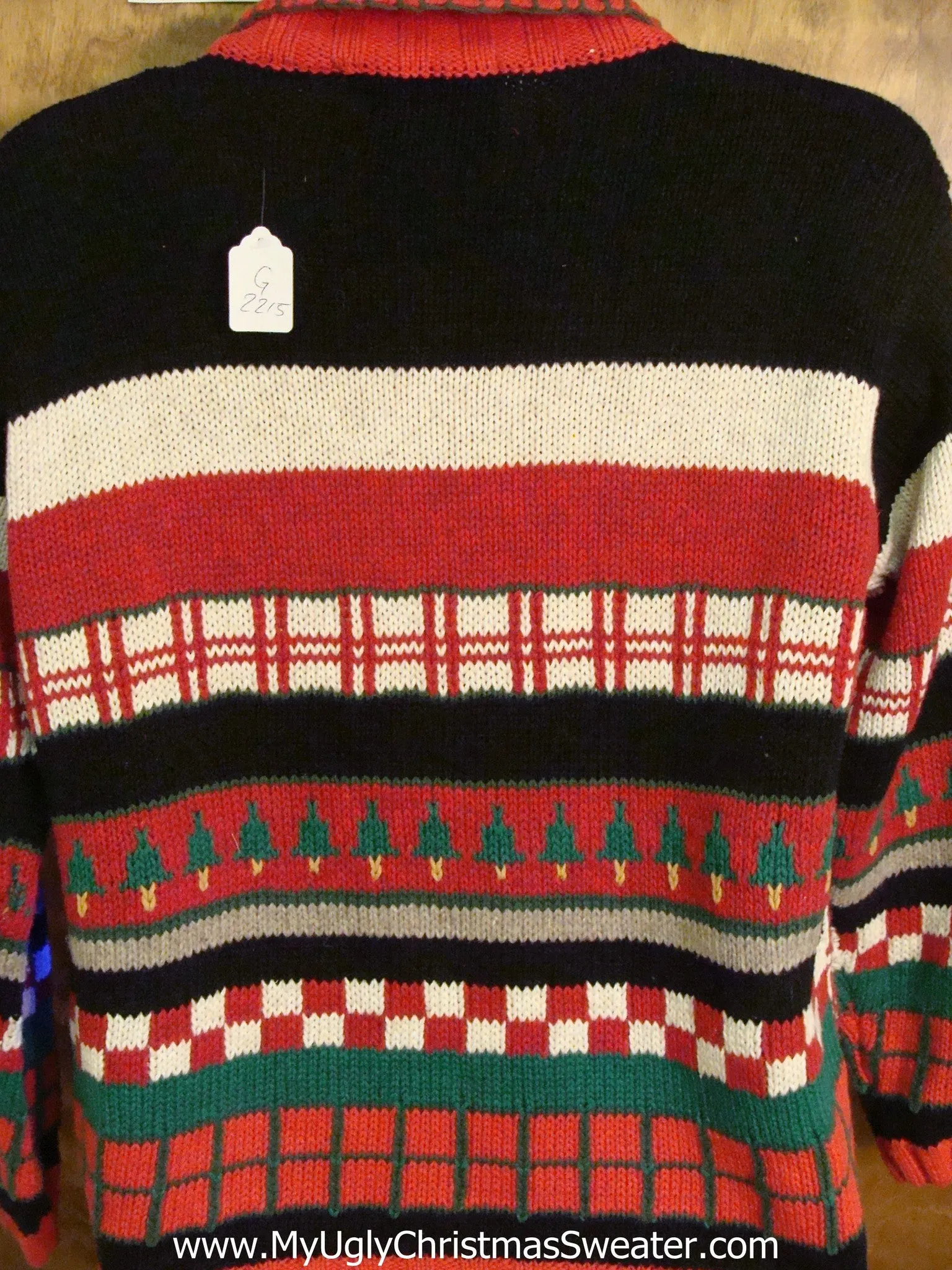 Horrible 80s Patchwork Light Up Ugly Xmas Sweater