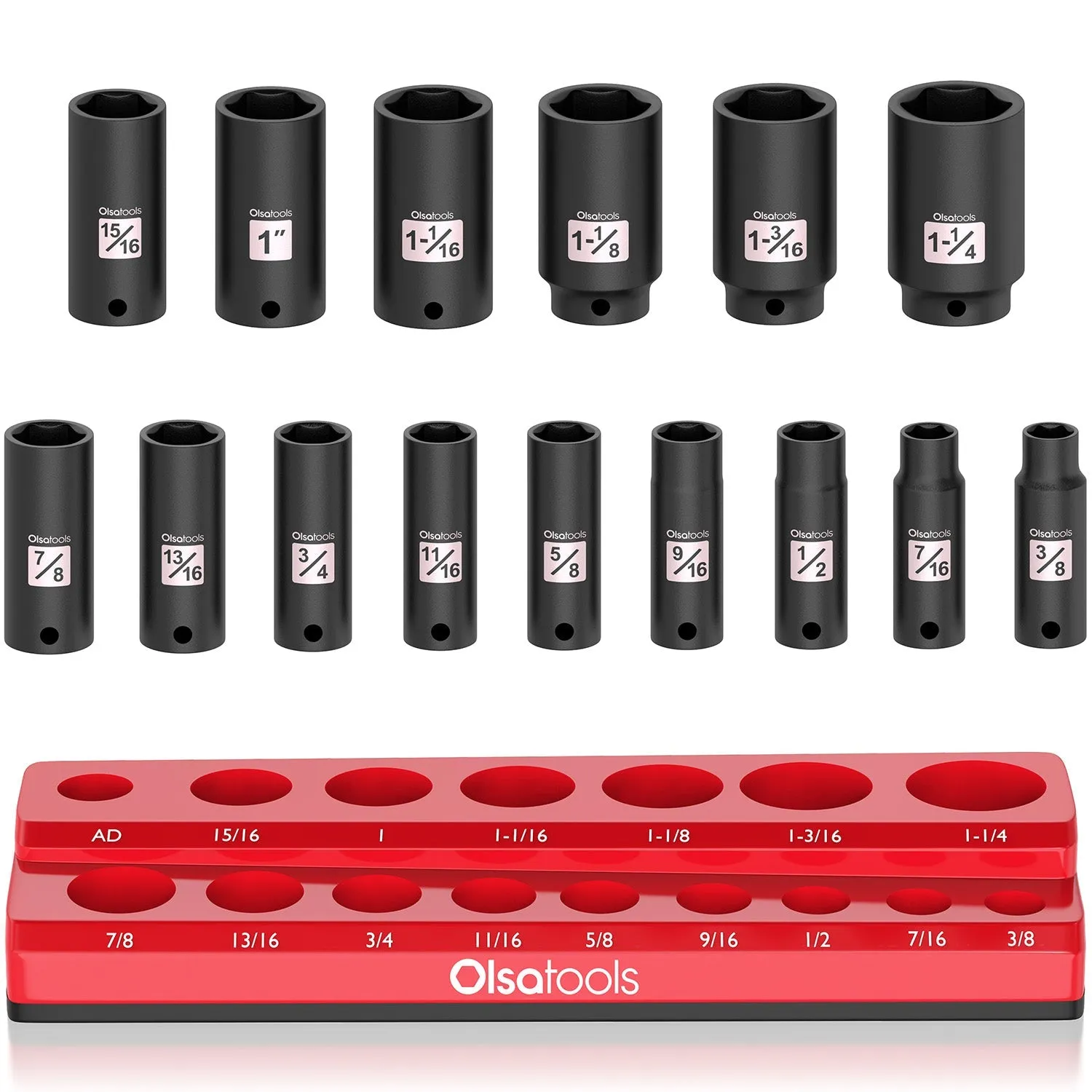 Impact Socket Set with a Magnetic Organizer