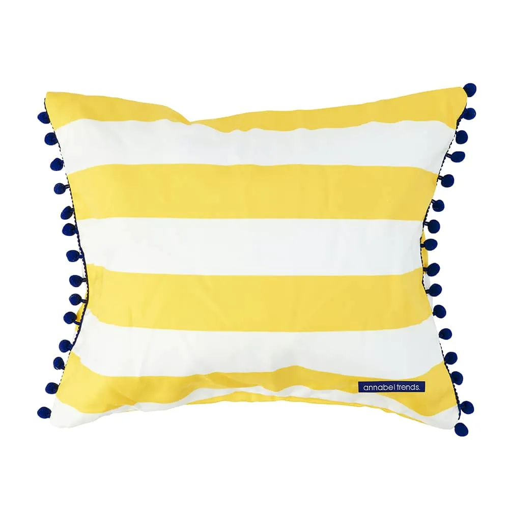 Inflatable Beach Pillow - Yellow Stripe