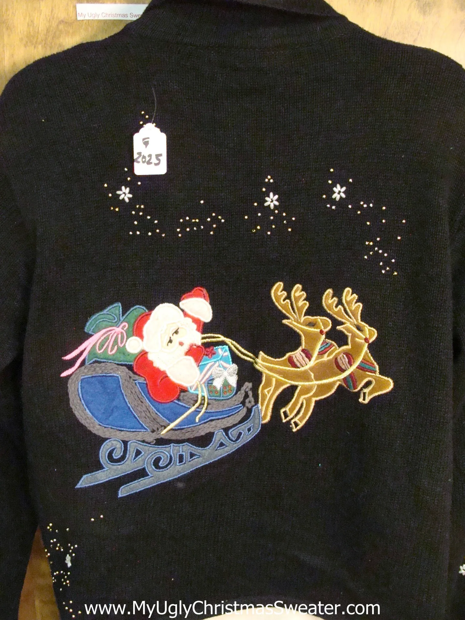 Light Up 2sided Santa and Reindeer Ugly Xmas Sweater