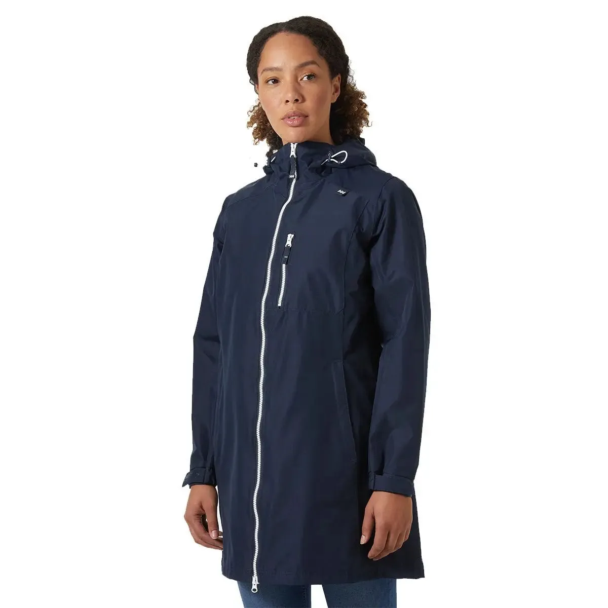 Long Belfast Rain Jacket - Navy