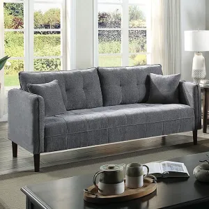 LYNDA Sofa w/ Pillows, Dark Gray