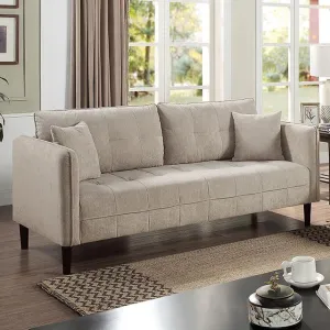 LYNDA Sofa w/ Pillows, Light Gray