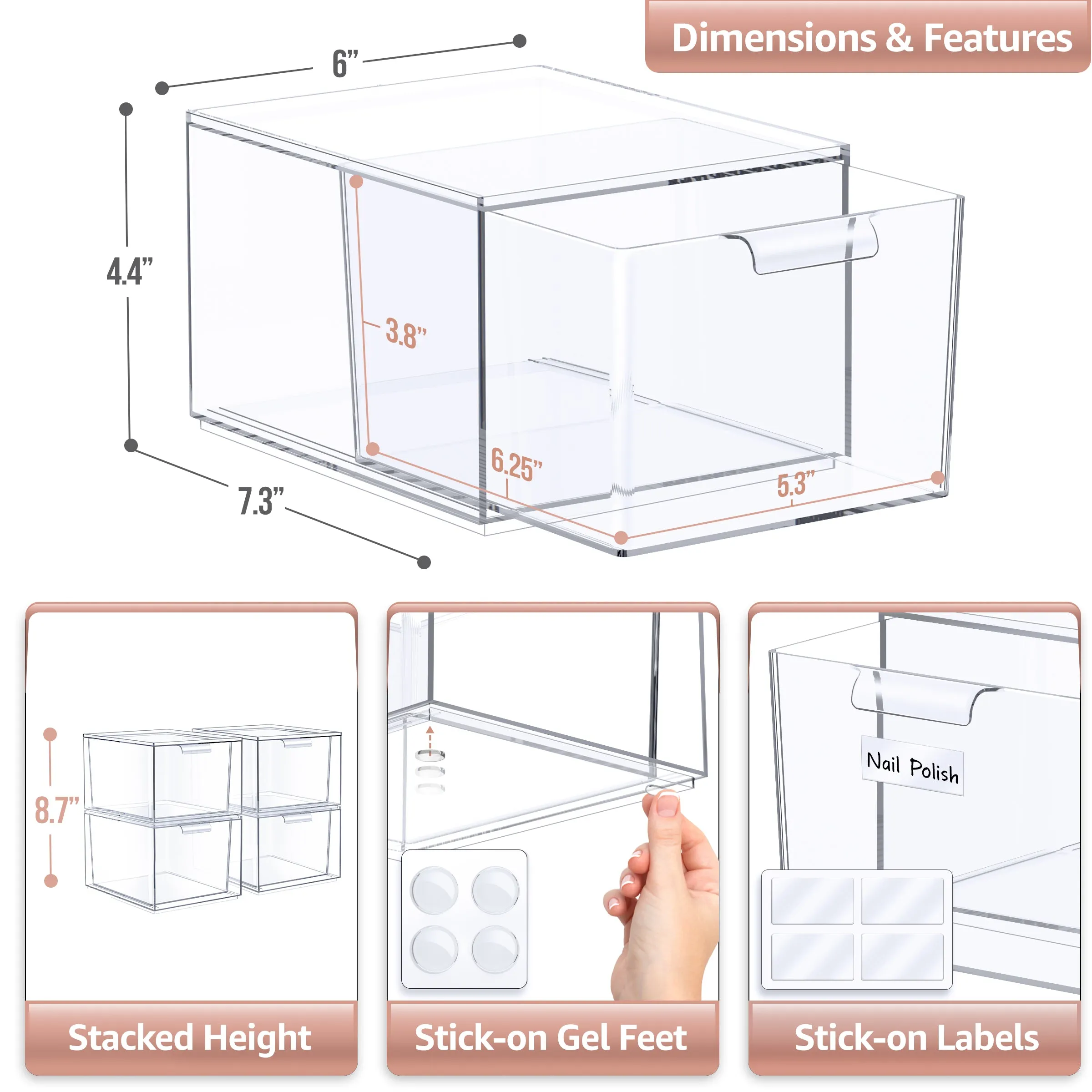 Makeup Organizer Drawers