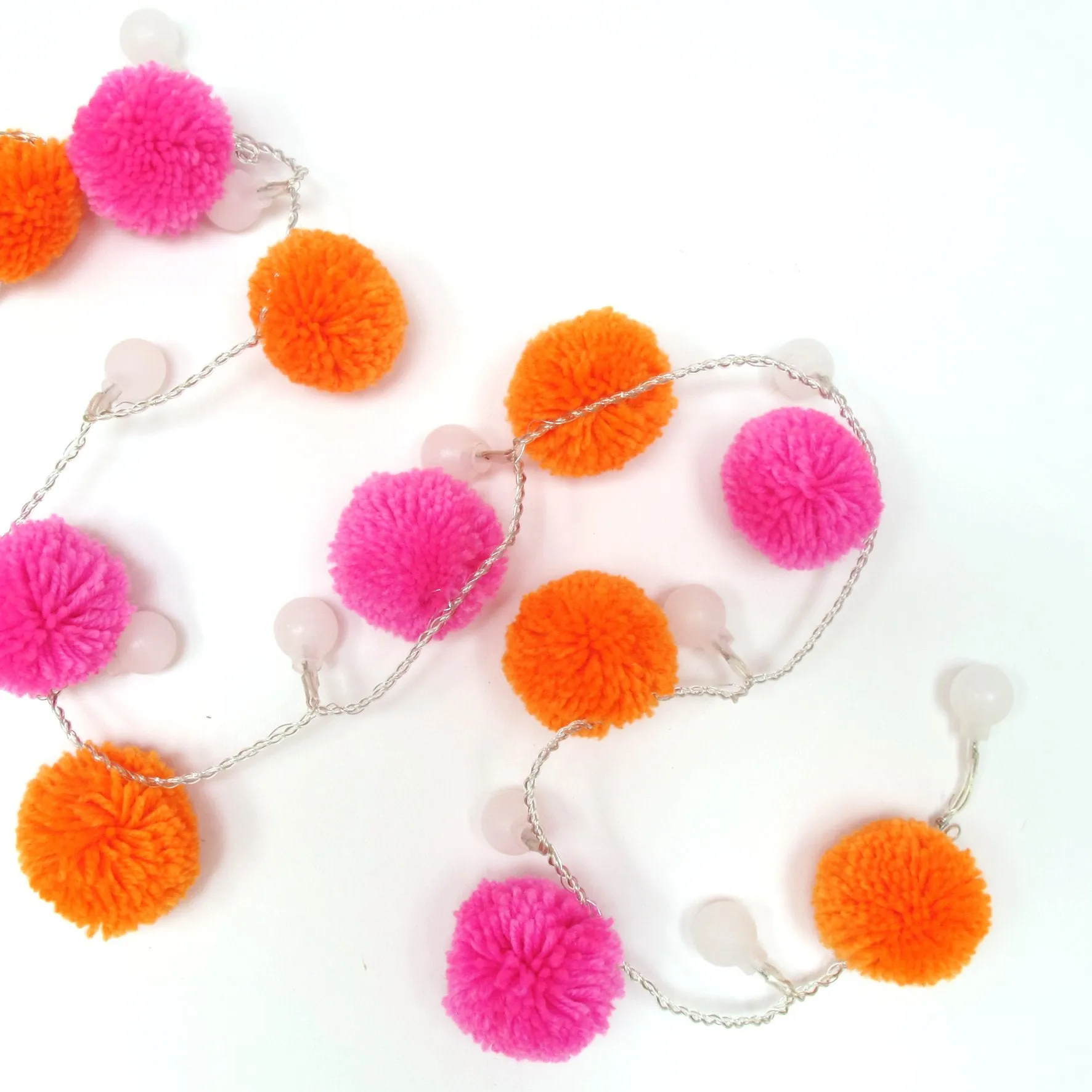 Neon Pom Pom String Lights