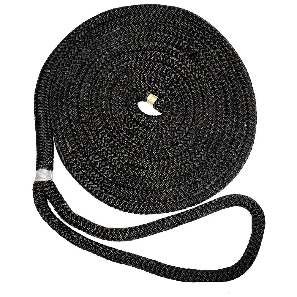 New England Ropes 1/2" Double Braid Dock Line - Black - 25