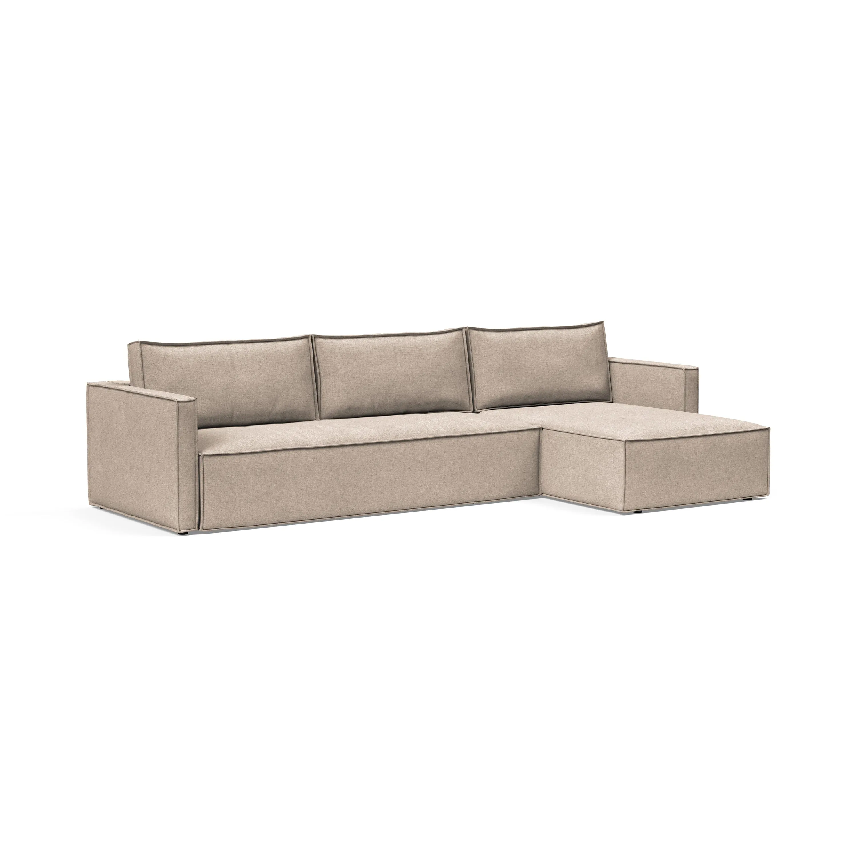 Newilla Slim Arms Sofa Bed with Chaise