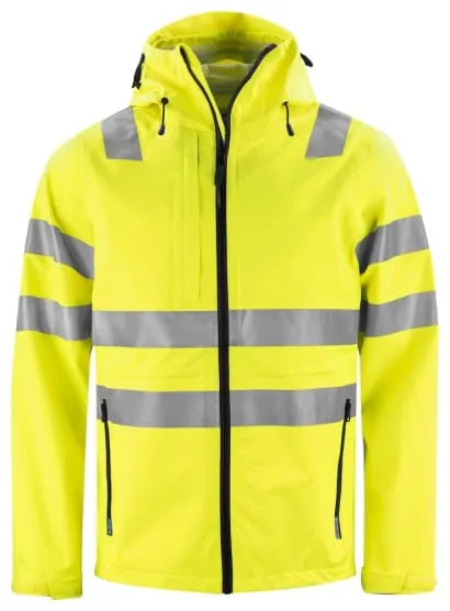 Projob 6450 High Visibility Waterproof Rain Jacket with Superior Ventilation