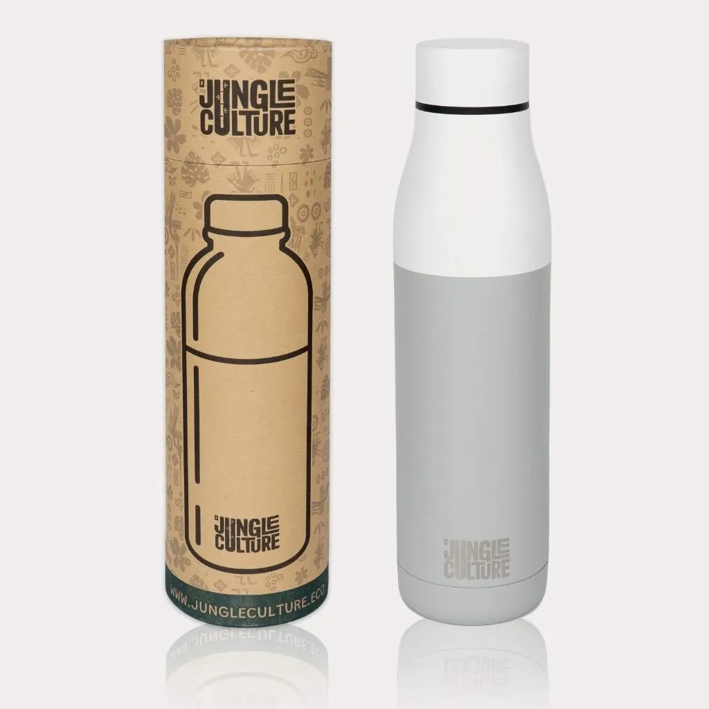 Reusable Stainless Steel Water Bottle (Matt Effect White)