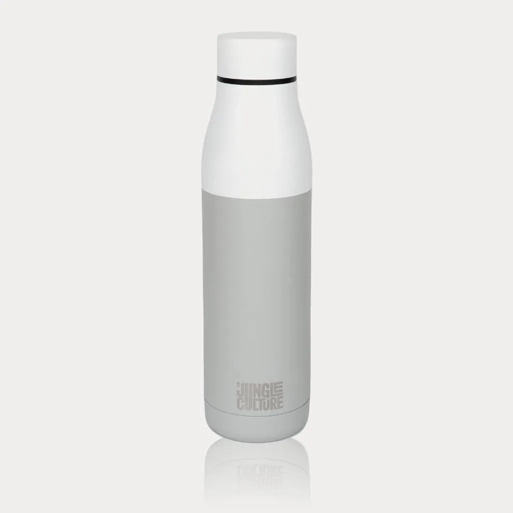 Reusable Stainless Steel Water Bottle (Matt Effect White)