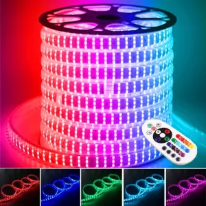 RGB LED Strip 5050 220V 240V 144LEDs/m IP65 Dimmable with Remote