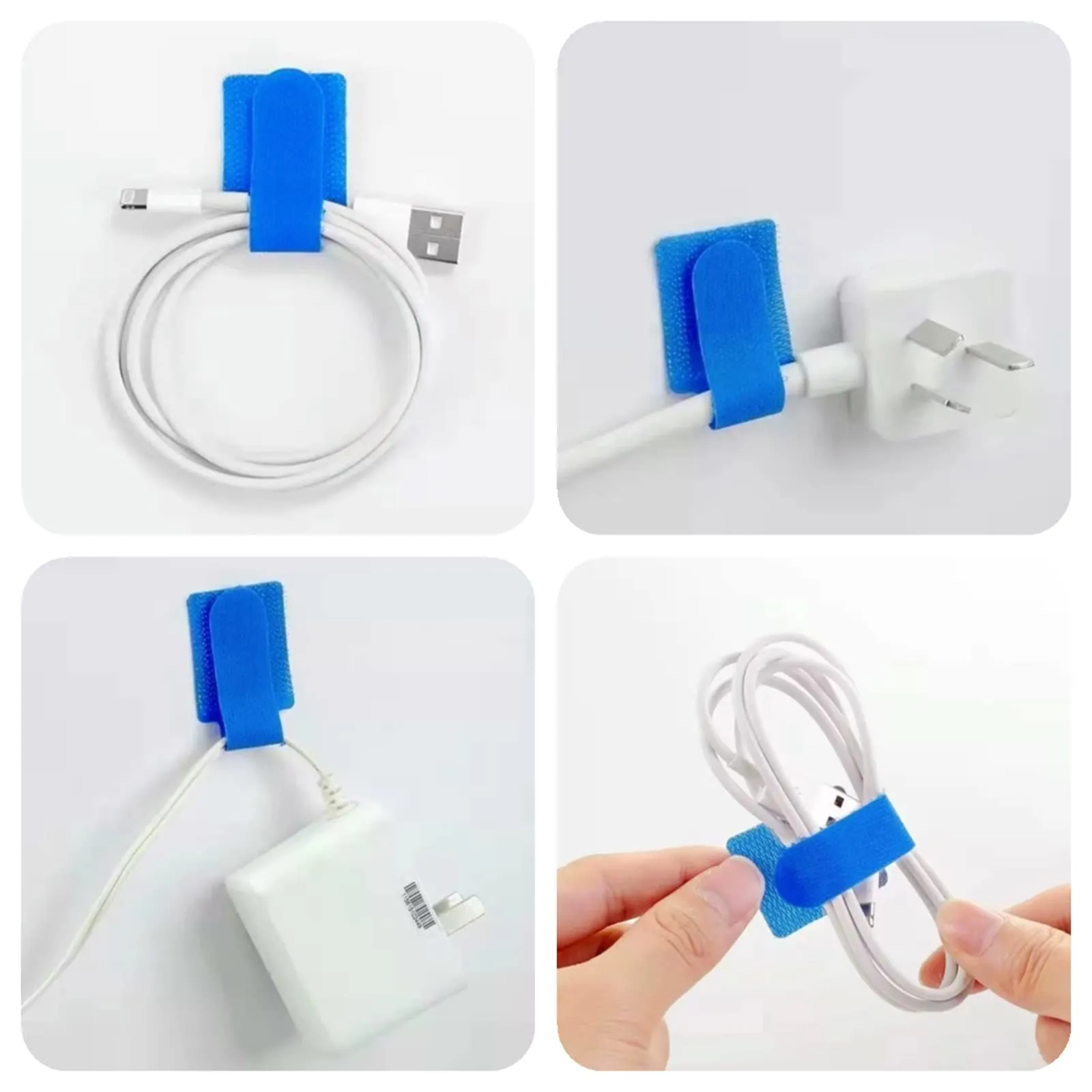 Self-Adhesive Reusable Cable Organizer Set