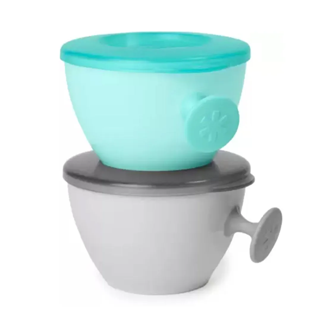 Skip Hop Teal & Grey Easy-Feed Mealtime Set 3months to 36months