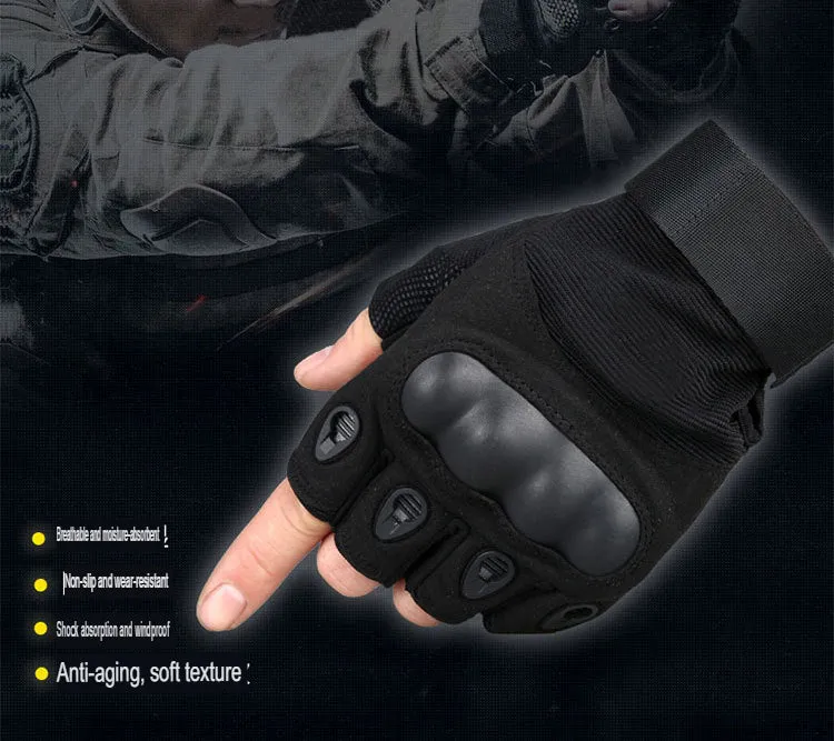 Spring And Autumn Men's Tactical Non-Slip Sports And Fitness Outdoor Sun Protection Anti-Slip Half-Finger Full-Finger Gloves