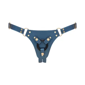 Strap-On-Me Leatherette Harness Generous One Size - Blue