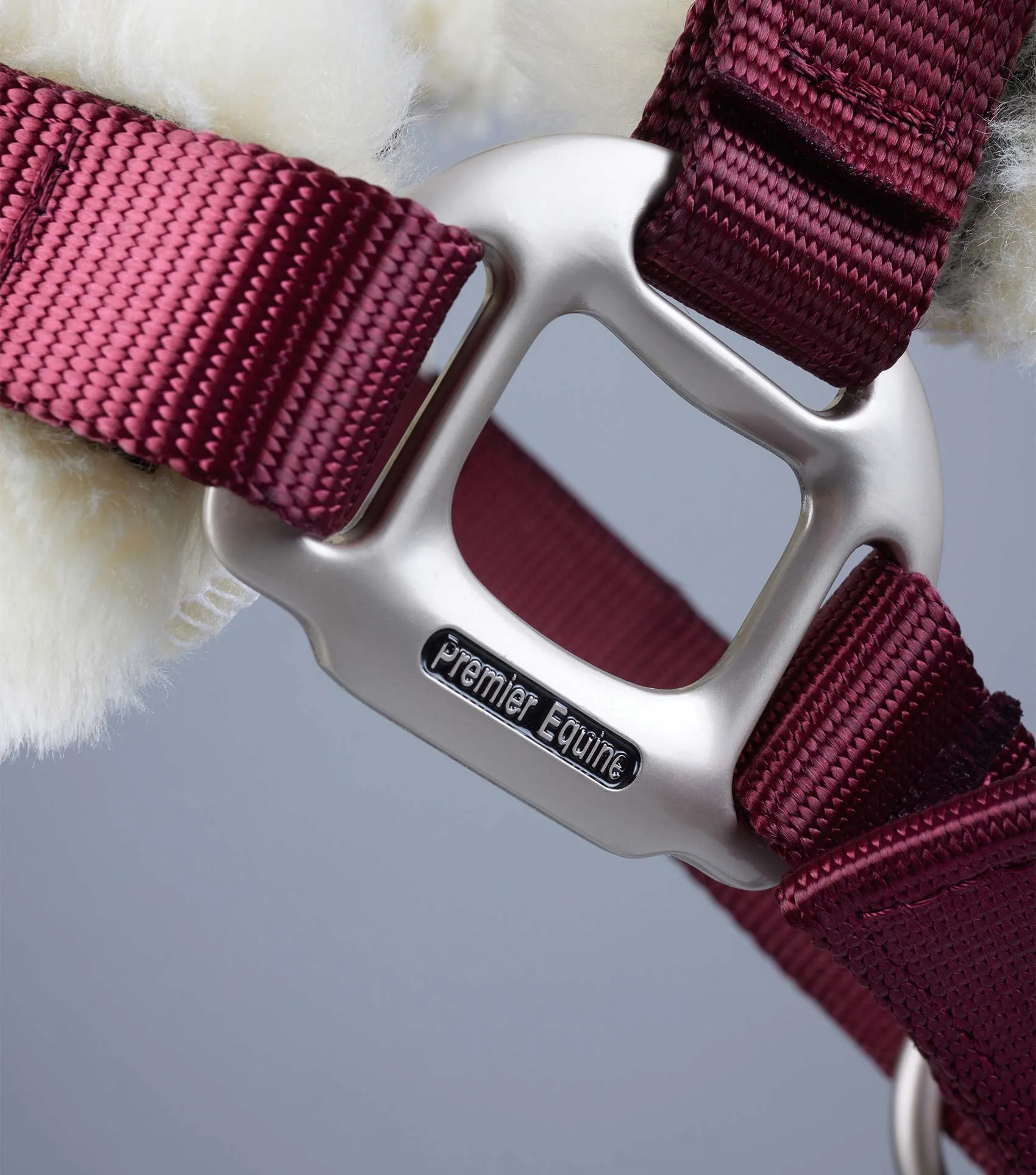 Techno Wool Lined Head Collar Burgundy