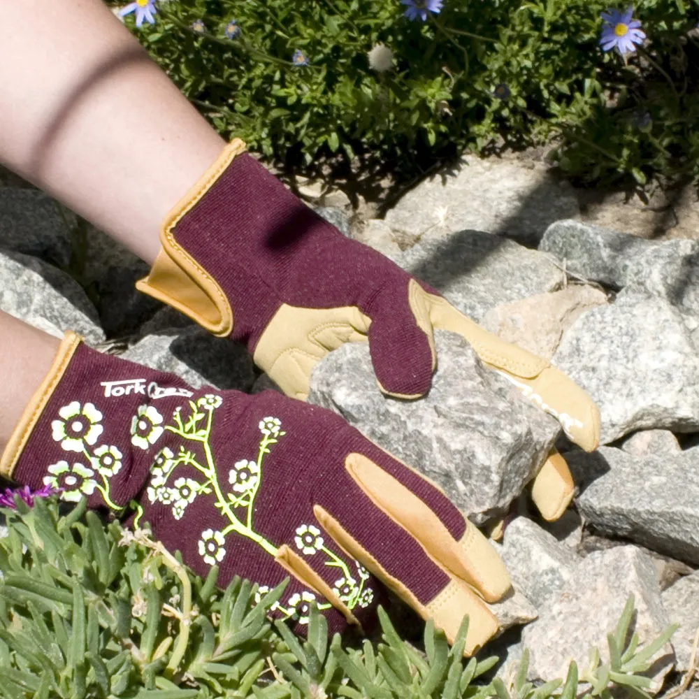 Tork Craft | Gloves Ladies Slim Fit Garden Maroon Small