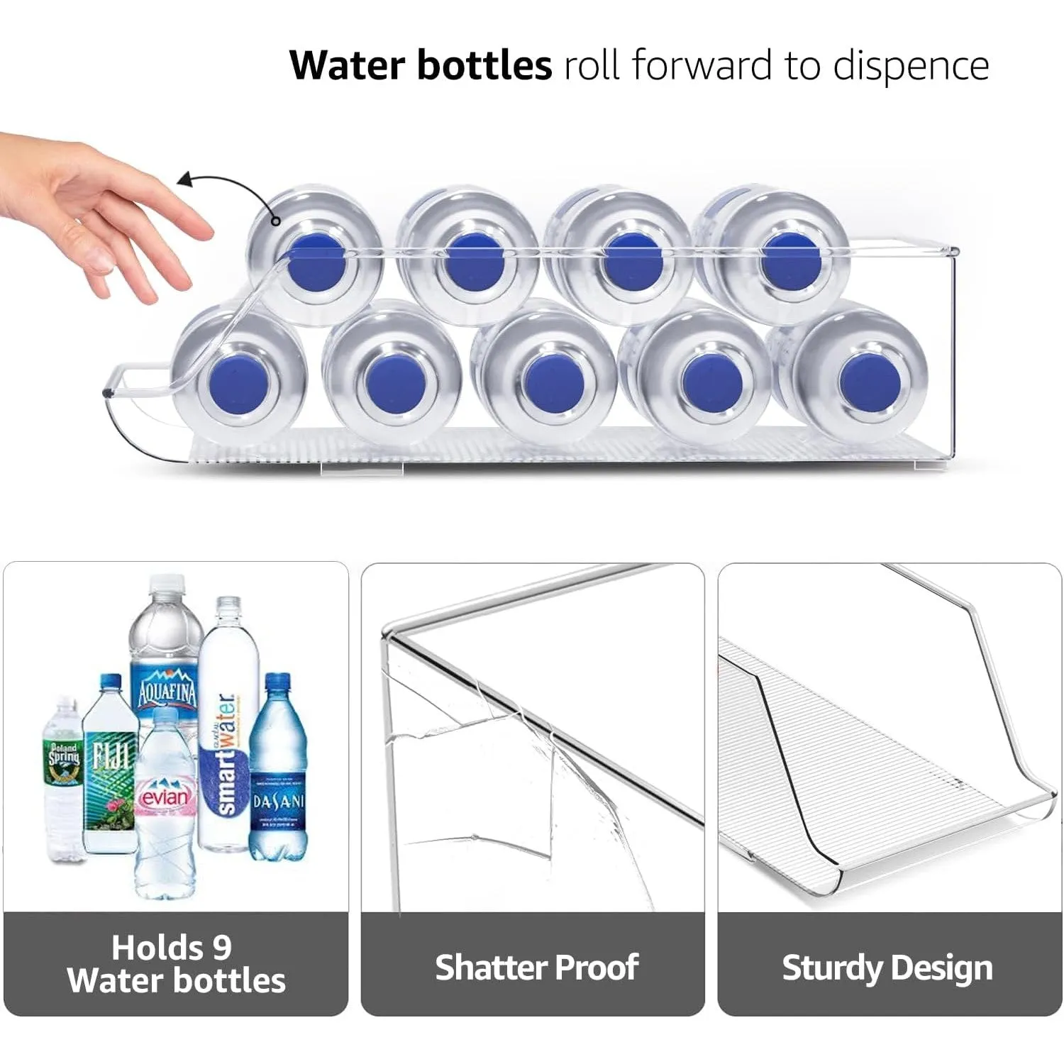 Water Bottle Can Organizer Storage (Set of 2)